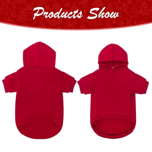 Dog Hoodie for Large Medium Small Dogs (Red / Small/Medium)