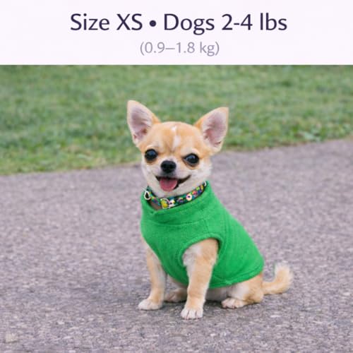 Dog Fleece Vest Sweater with Leash Ring (XS (2-4lbs) / Green)