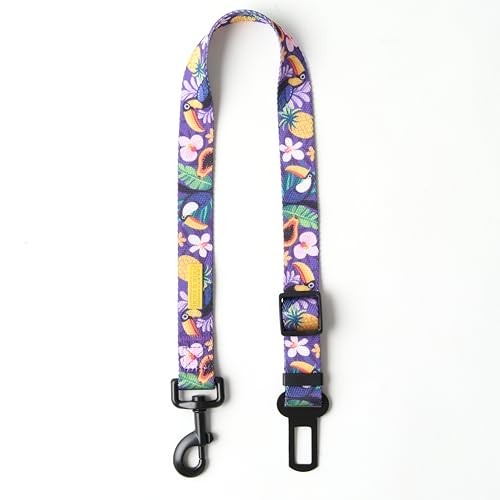 Dog Car Seat Belt (Violet (Tropical Vibes))