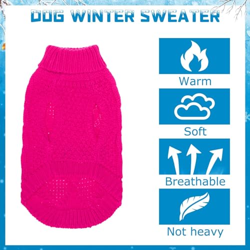 Turtleneck Dog Sweater (Small / Fushcia)