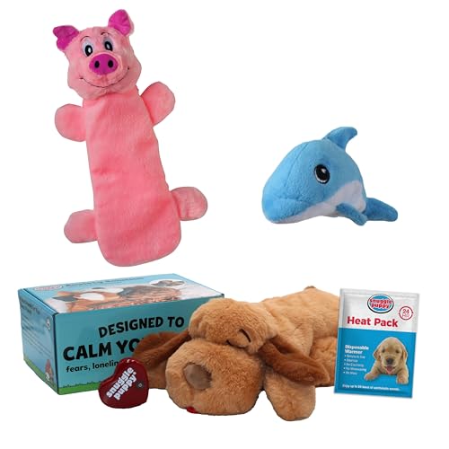 Snuggle Puppy Heartbeat Toy with 2 Tender (Biscuit Bundle 1)