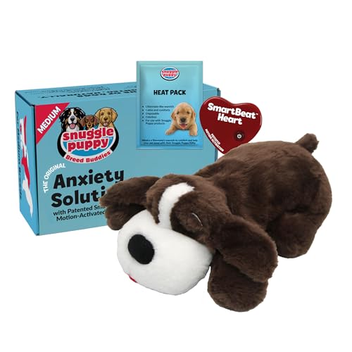 Snuggle Puppy Heartbeat Toy (Mocha / 1 Count (Pack of 1))