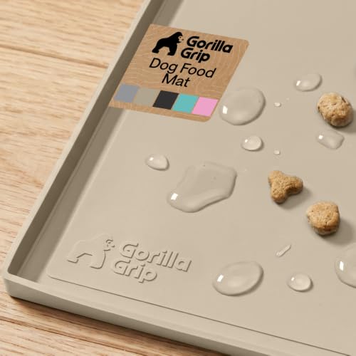 Waterproof Dog Food Mat (Beige / 18" x 12")