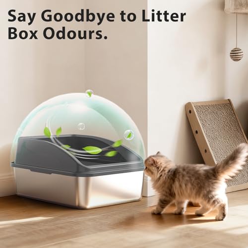 Stainless Steel Litter Box (Dark Grey / Small)