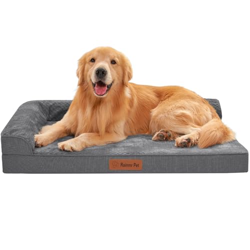 Dog Beds for Small Dogs (Fluffy Style-Dark Grey / XL(41"x27"x3"))