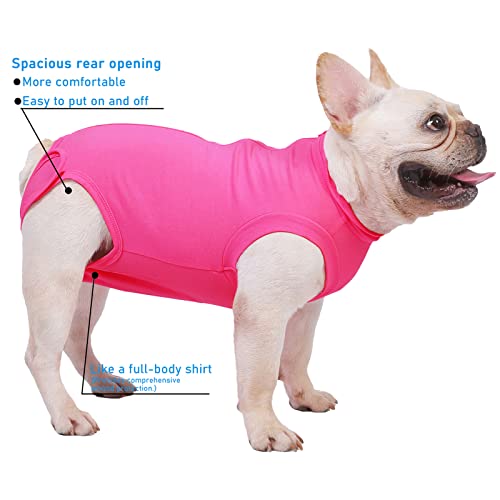 Dog Surgery Recovery Suit (3XL(Back 24-26" Chest 27-29" Weight 80-115lb) / Rose)
