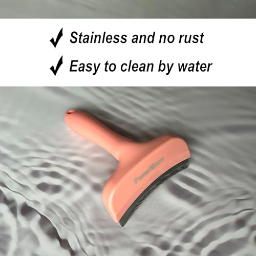 Pet Deshedding Tool with Curve Blade (Large / Pink)
