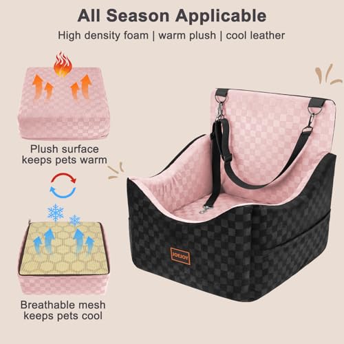 Elevated Dog Car Seat for Small (Medium / Pink)