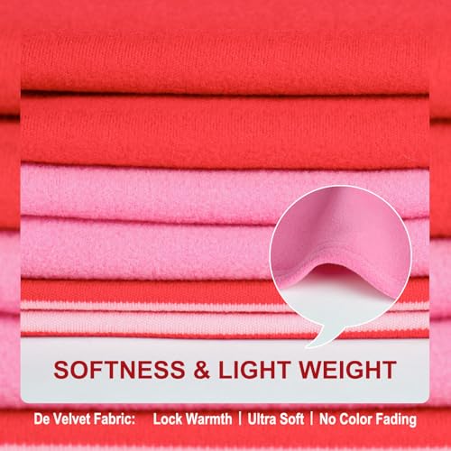 3Pack Dog Sweater with Sleeves Fleece Shirt for Medium Dogs (X-Large (30-50lbs) / 07# 3Pack(Red+Pink+Red Stripe))