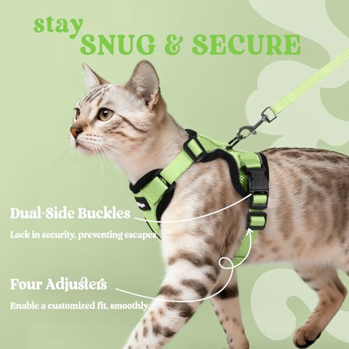 Cat Harness and Leash Set (Xxs / Light Green)