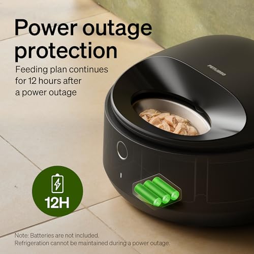 Automatic Wet Food Cat Feeder 2026 New Version with Semiconductor Cooling (Black / Feeder)