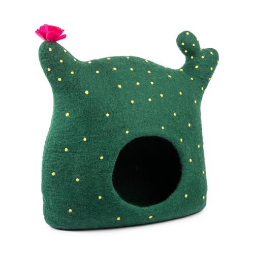 Luxurious Merino Wool Cat Cave (Cactus)