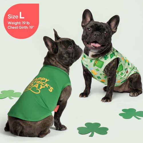 2Pack St. Patrick's Day Dog Shirt (X-Large (18-24lbs) / 7# 2Pack (St. Patrick's Day))