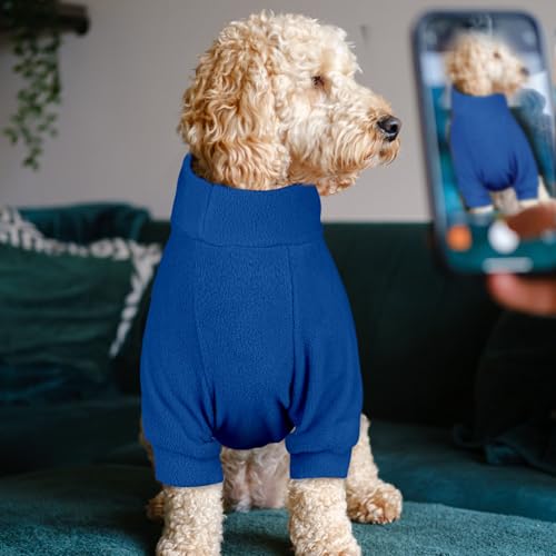 3 Pack Dog Sweaters for Medium Dogs (Medium / Gray Royal Blue Navy)