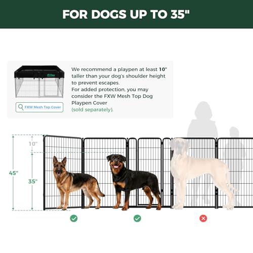 Homeplus Indoor Dog Playpen (Black / 45"H)