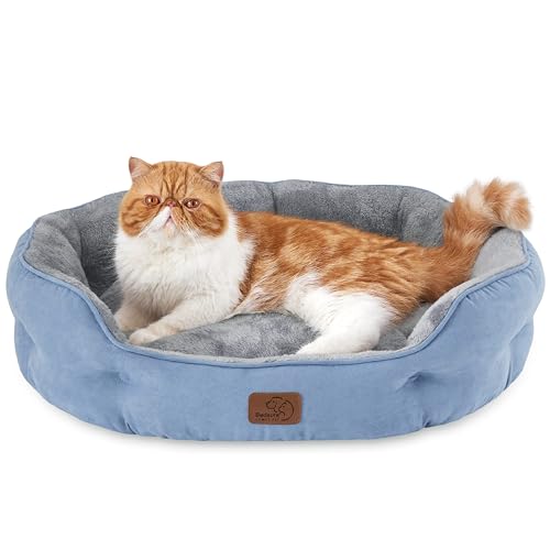 Small Dog Bed Washable (25"L x 21"W x 8"Th / Frost Blue)