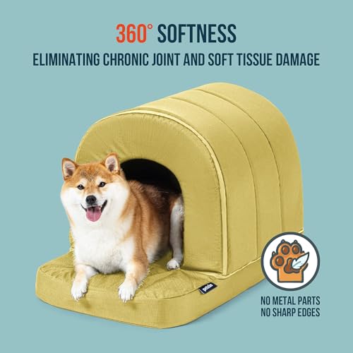 Orthopedic Dog Bed House (35"L x 22"W x 23"Th / Moonstone)