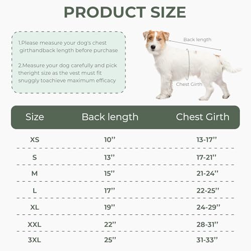 Dog Anxiety Vest Calming Jacket for Small Medium Large Dogs (Purpink / XXX-Large)