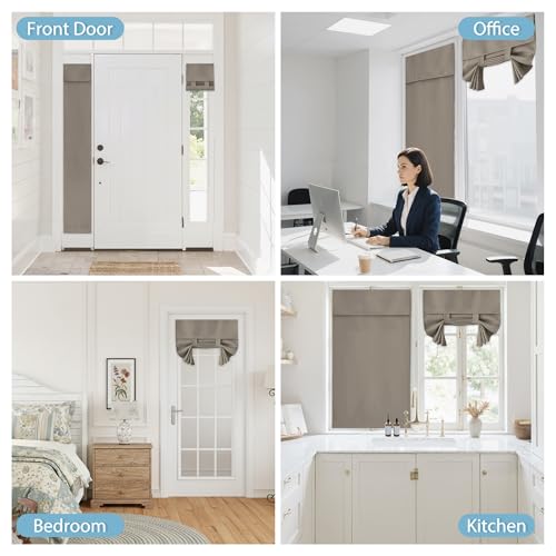 Blackout Door Curtains 80 inch Length (Sand / 26"W x 80"L (Pack of 1))