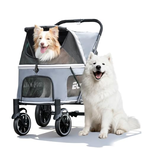 Dog Stroller for Large Dogs (Gray)