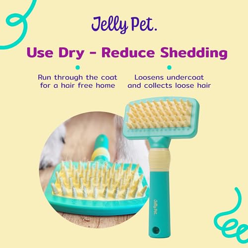 Deshedding Dog Bath Brush Scrubber for Short Haired Dogs