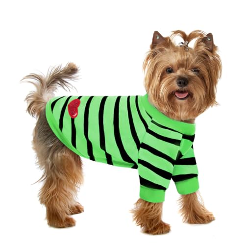 Dog Striped Shirts for Large Dogs (Green / X-Large)