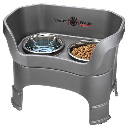 Neater Feeder Deluxe Mess (Large + Standard Bowl / Gunmetal)