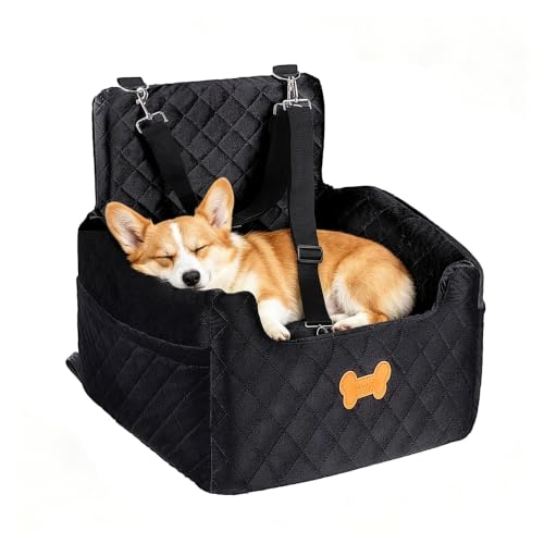 Dog Car Seat for Small Dogs (Black / Medium)