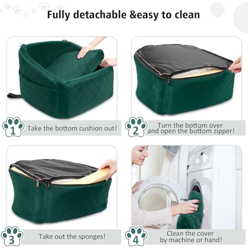Dog Car Seat for Small Medium Dogs (Green)