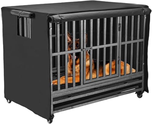 38 inch Heavy Duty Dog Crate Covers Durable 600D Polyester (Fit 38 inch Crate(38.19L x 26.38W x 28.35H inch))