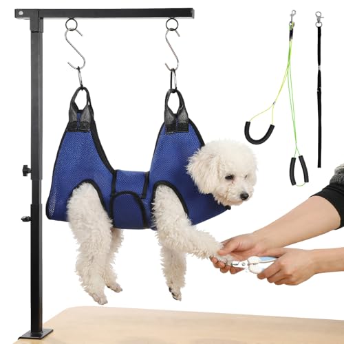 Dog Grooming Arm with Hammock (Single pillar)