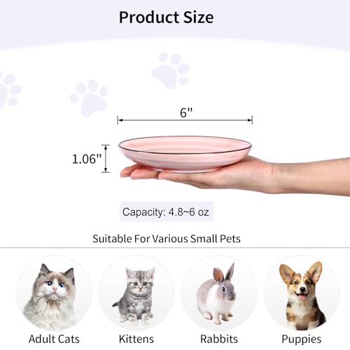 6 Inch Ceramic Cat Bowls (6 Inch, Set of 4 / Gradient Color)