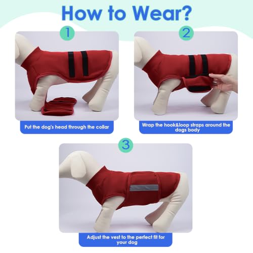Dog Anxiety Relief Coat (Rosy-Red / Medium)