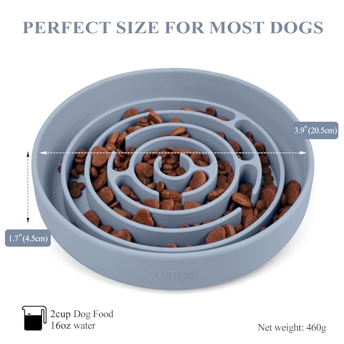 Slow Feeder Dog Bowl (Light Blue / L)