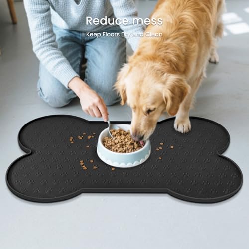 Dog Food Mat Anti (31.8" x 16" / Black)