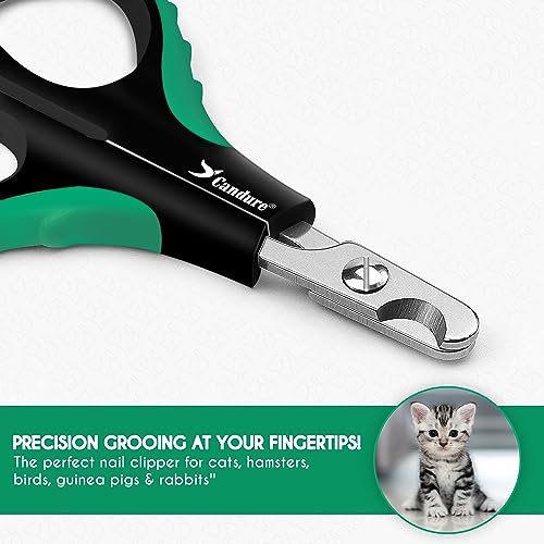 Cat Nail Clippers for Indoor Cats (Dark Green / Small pets)