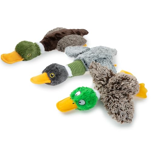Interactive Squeaky Dog Chew Toy (Mallard Duck (Gray, Gray, Brown) / Small)