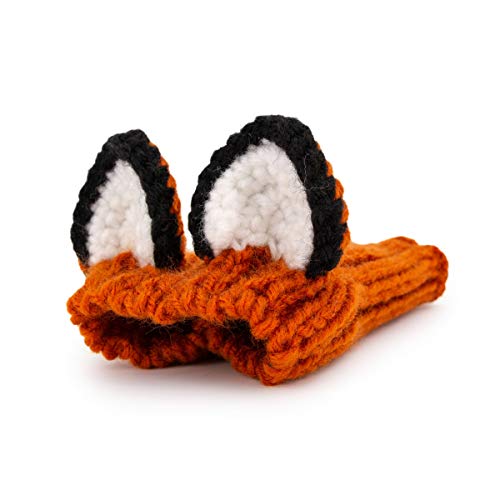 Fox Costume Knit Dog Snood Ear Wrap for Pets (Small)