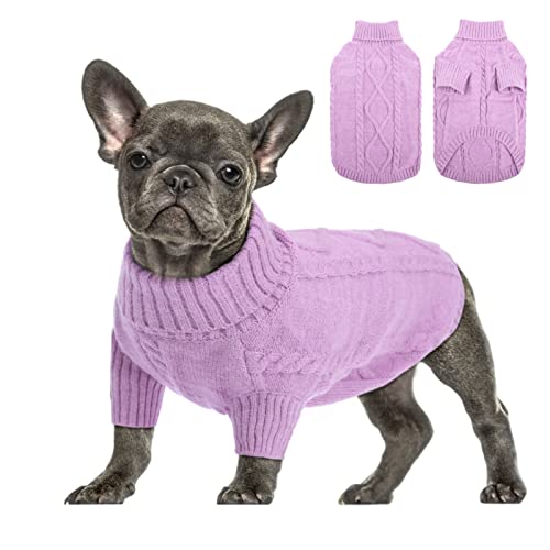 Small Dog Sweater for Small Dogs Girl (X-Small / Lilac)