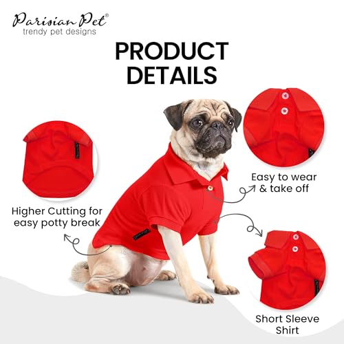 Dog Polo Shirt (M / Red Polo)
