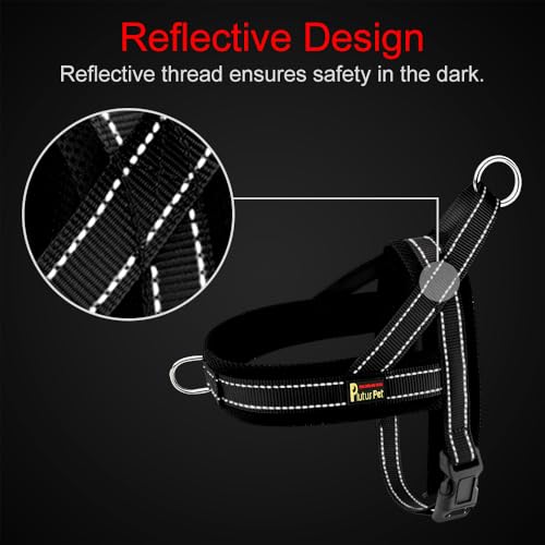 No Pull Dog Harness for Large Dogs (L: chest 25.2"-32.3" / Orange)