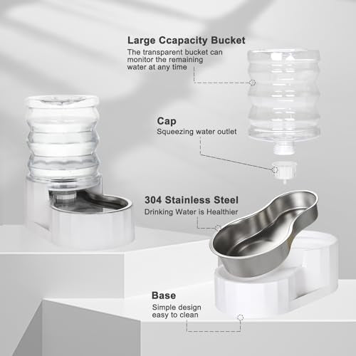 4L Gravity Cat Water Dispenser (4L, without Filter / White)