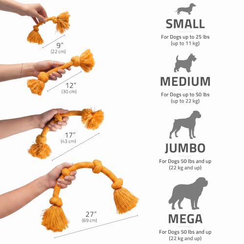 Tug Rope Dog Toys for Large Breed Dogs (Mega / Cheddar Cheese)