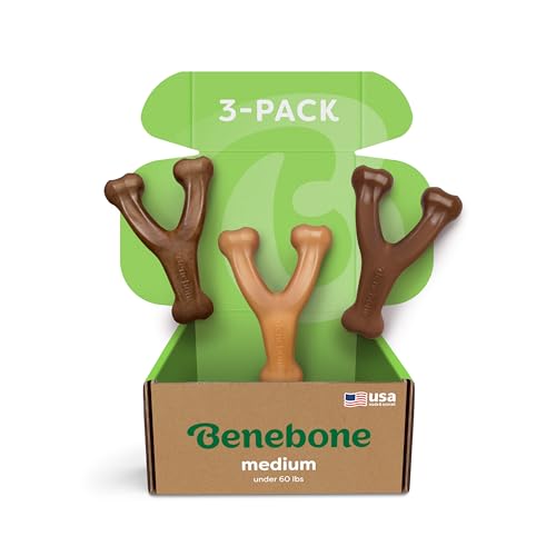 3 Pack Wishbone Dog Chew Toy for Aggressive Chewers (3 Pack - Medium)