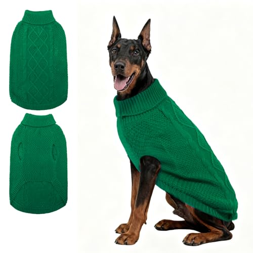 Turtleneck Dog Sweater (XXX-Large / Green)