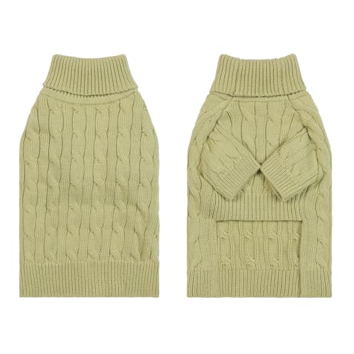 Small Medium Dog Sweater (Light Green / X-Large)