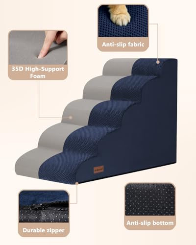 Dog Stairs for High Beds (Blue)
