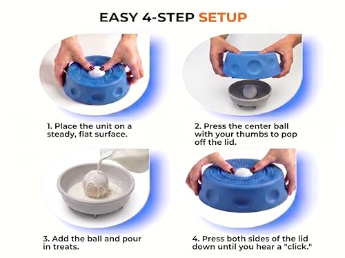 Dog Licking Bowl with Rolling Ball