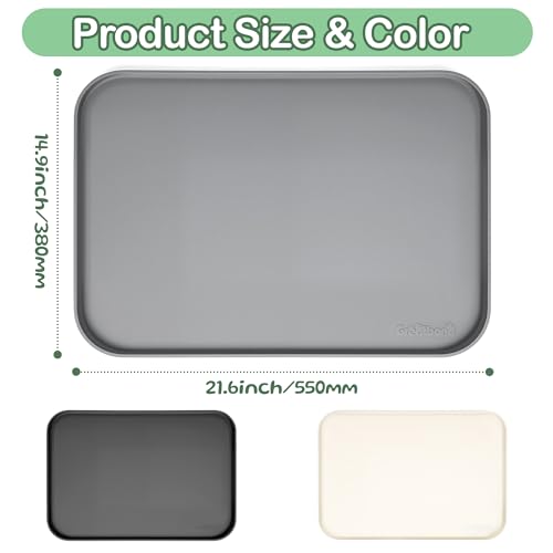 Waterproof Silicone Pet Feeding Mat (Grey)