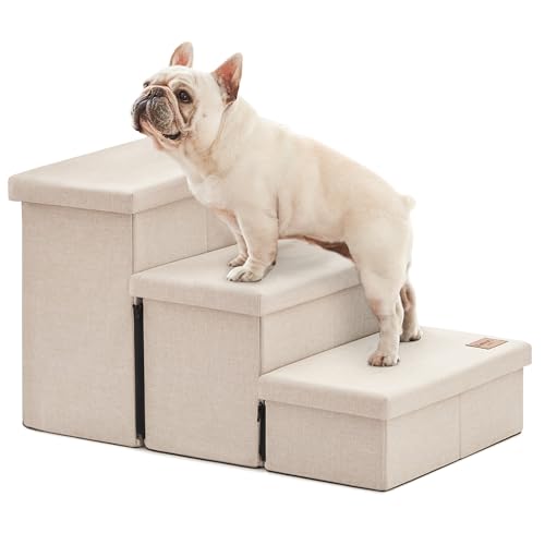 Dog Stairs for High Bed (Beige / 29.5" X 17" X 17.7" H)